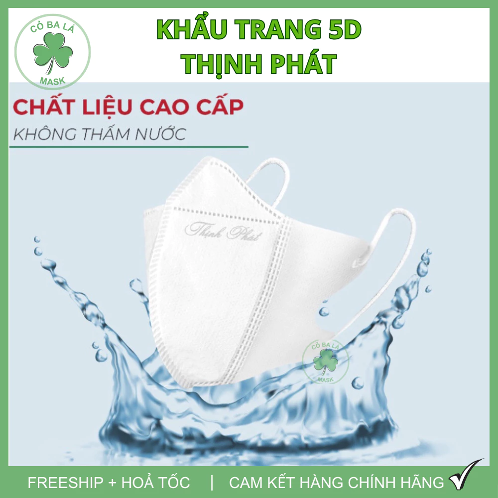 [Thùng 100 Cái] Khẩu Trang 5D THỊNH PHÁT Chính Hãng 3 Lớp Kháng Khuẩn, Chống Tia UV, Cản Bụi Mịn - 2