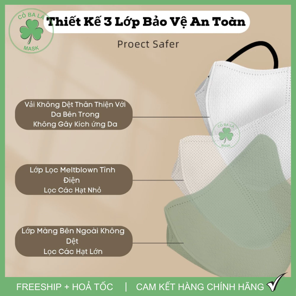 [Thùng 100 Cái] Khẩu Trang 5D THỊNH PHÁT Chính Hãng 3 Lớp Kháng Khuẩn, Chống Tia UV, Cản Bụi Mịn - 4