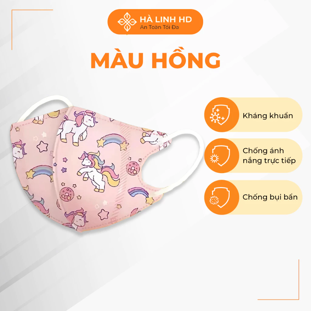 Thùng 100 cái khẩu trang 5D cho bé 0-8 tuổi Kenki Thái Lan 3 lớp kháng khuẩn mềm mại ôm trọn mặt bé - 4