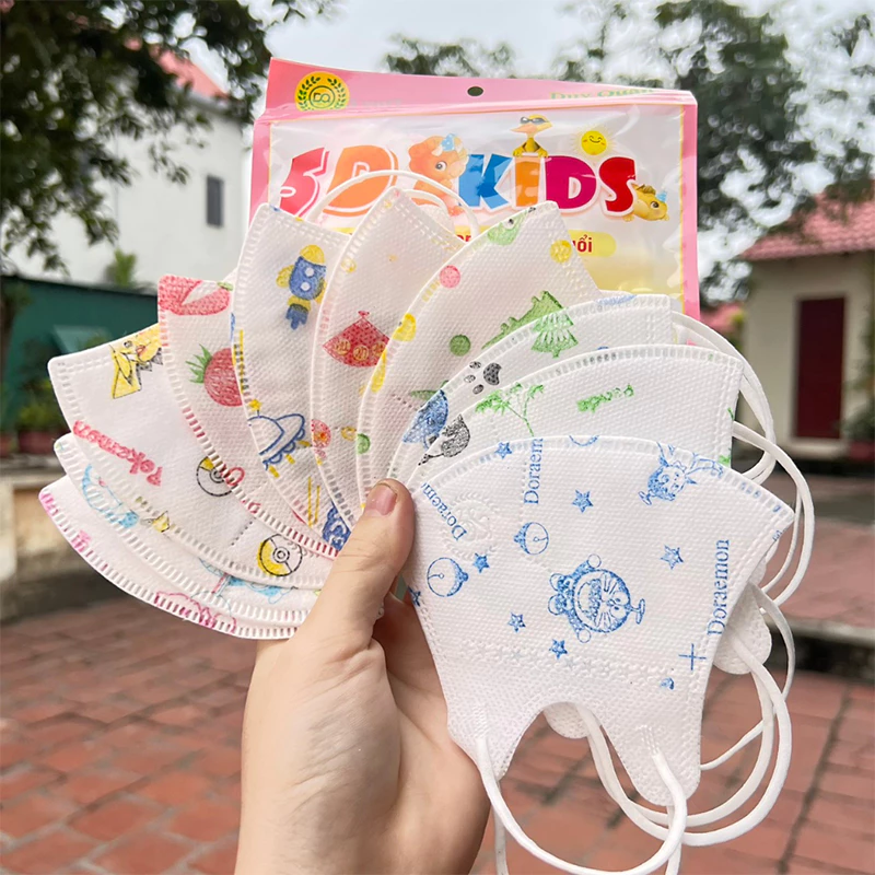 Combo 100 Chiếc Khẩu Trang 5D Cho Bé Từ 4 Đến 8 Tuổi Nhiều Họa Tiết Dễ Thương - 2