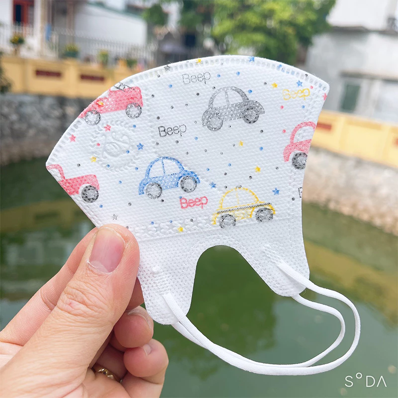 Combo 100 Chiếc Khẩu Trang 5D Cho Bé Từ 4 Đến 8 Tuổi Nhiều Họa Tiết Dễ Thương - 3