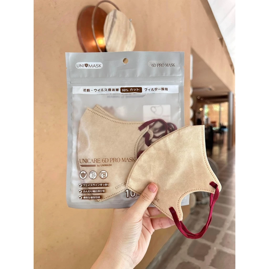 Sỉ Thùng 100 chiếc Khẩu trang UNICARE 6D Promask Mẫu Thời Trang Mới Sang, Xịn, Mịn Nhiều Màu Độc Lạ - 6