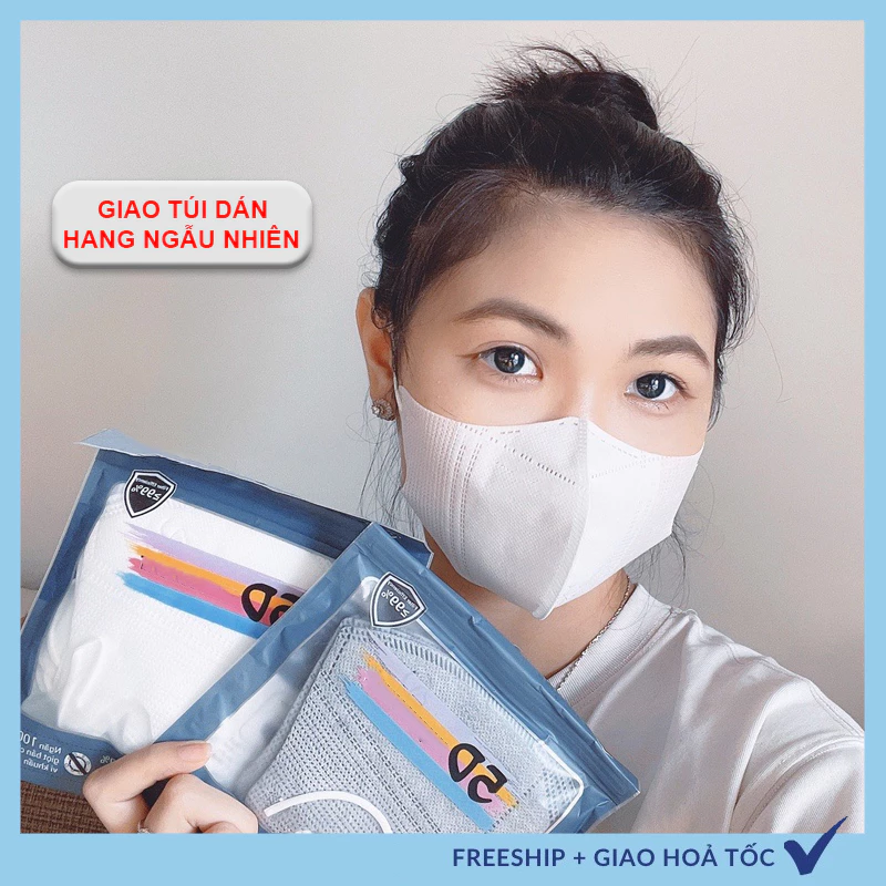 [ Combo 10 Túi 100 Chiếc ] Khẩu Trang Y Tế 5D Ngưới Lớn 3 Lớp Kháng Khuẩn Chống Tia UV - 5