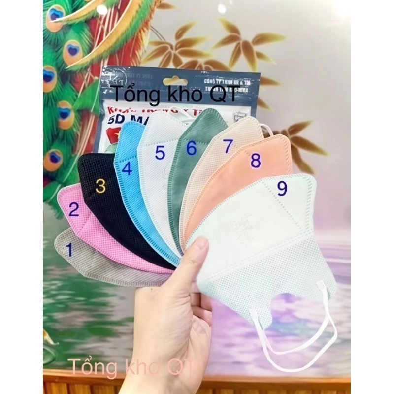 [ Thùng 600 Chiếc ] Khẩu trang 5D HASU 3 Lớp Kháng Khuẩn Cao Cấp Chính Hãng, Dày Dặn, Chống Tia UV - 2