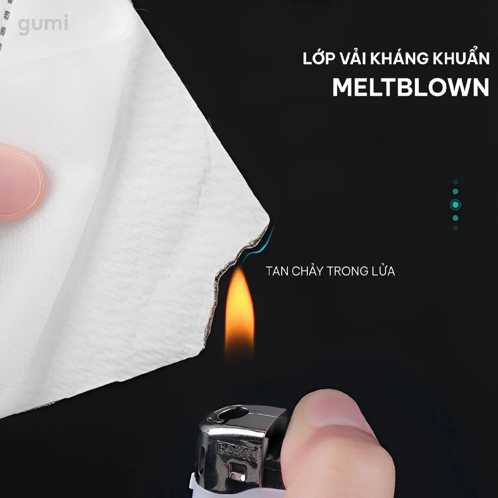 [200 CHIẾC] Khẩu trang 5D Gumi 3 lớp mask kháng khuẩn lọc bụi PM 2.5 - 4