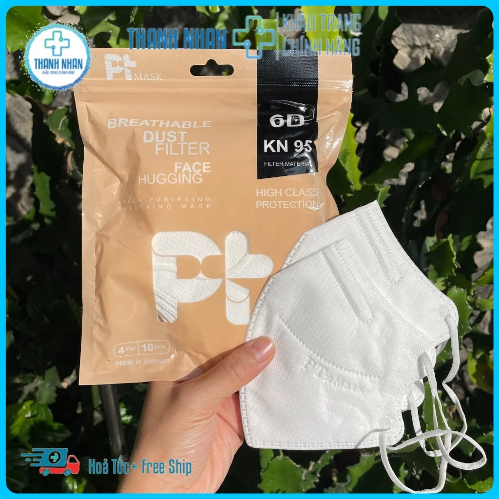 [50 Cái] Khẩu Trang 6D Phương Tuyến, 4 Lớp Kháng Khuẩn,Chống Tia UV, Chống nắng, Chống bụi hàng công ty chính hãng. - 3