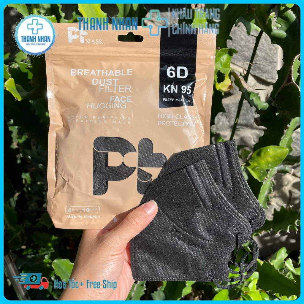 [50 Cái] Khẩu Trang 6D Phương Tuyến, 4 Lớp Kháng Khuẩn,Chống Tia UV, Chống nắng, Chống bụi hàng công ty chính hãng. - 4