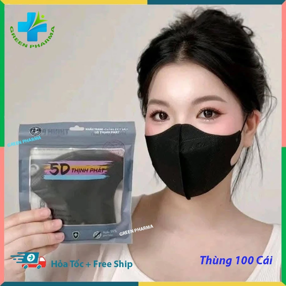 [ Thùng 100 Cái ] Khẩu Trang 5D Thịnh Phát Chính Hãng Cao Cấp 3 Lớp Kháng Khuẩn chống tia uv - 3