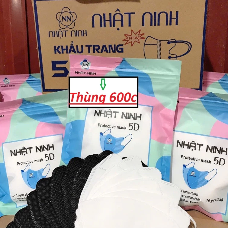 Thùng 200 chiếc Khẩu Trang 5D MASK NHẬT NINH tiện lợi 2023 - 2