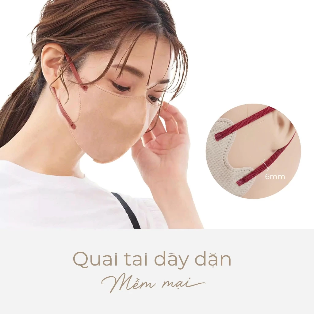 Khẩu Trang 6D Bông Sen Vàng, 3 Lớp Thoáng Khí - 2