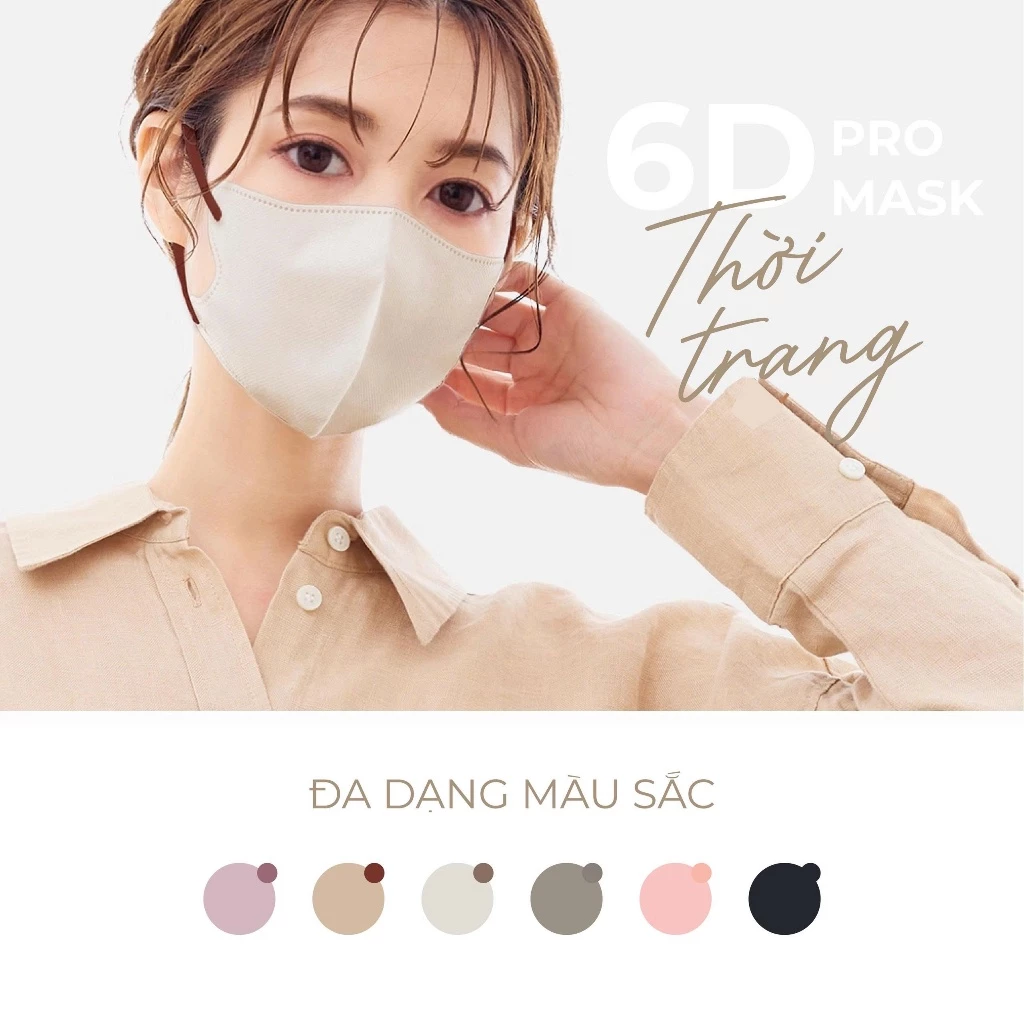 Khẩu Trang 6D Bông Sen Vàng, 3 Lớp Thoáng Khí - 3