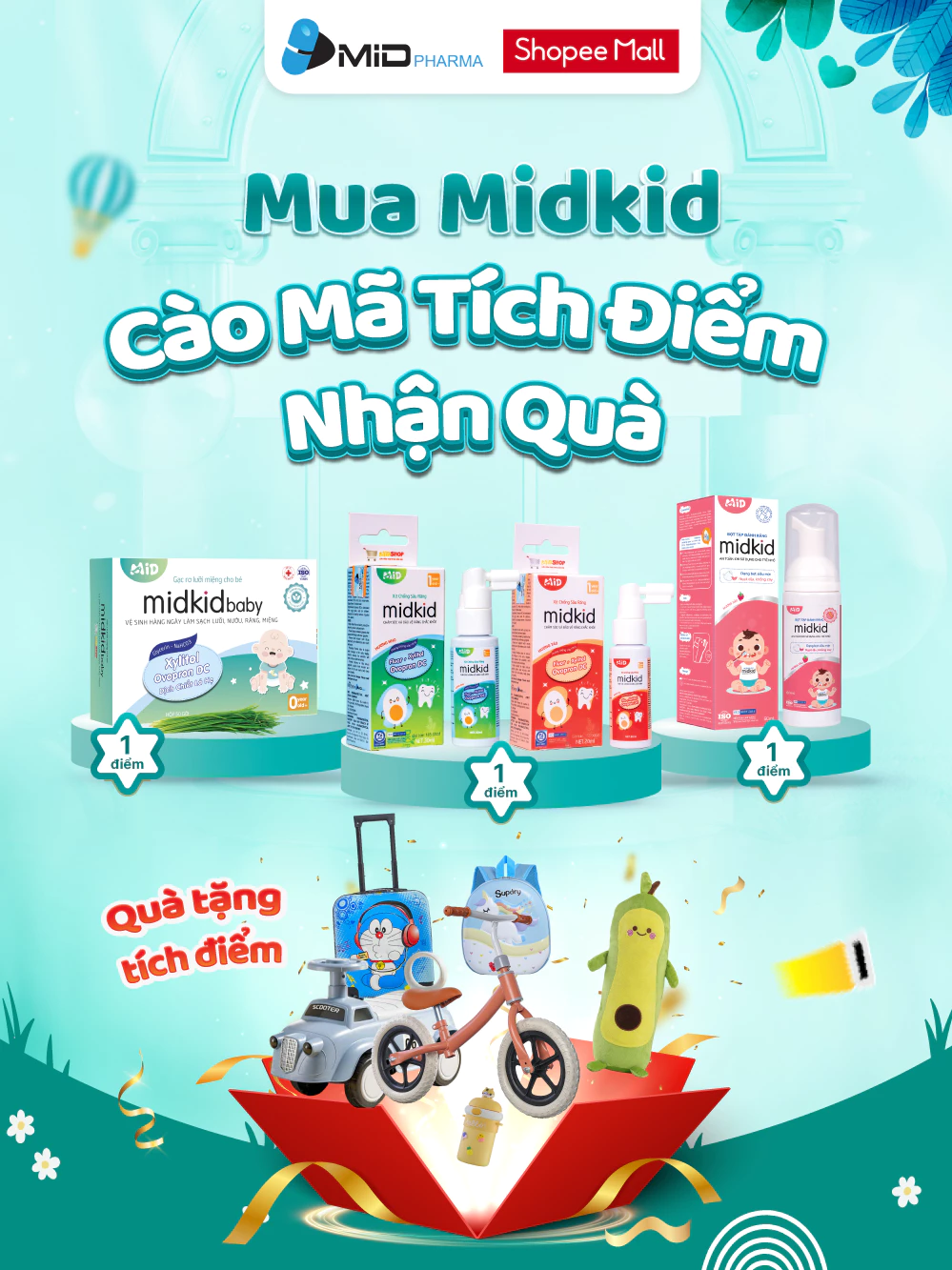 Xịt chống sâu răng Midkid vị Nho 30ml cho bé từ 1 tuổi giúp làm sạch mảng bám ô vàng bảo vệ men răng - 3