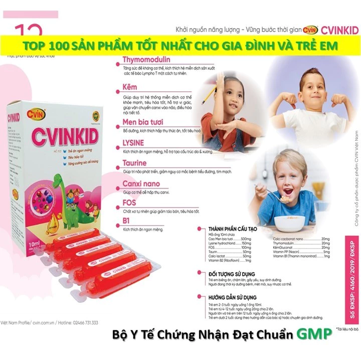 Siro ăn ngon hữu cơ giúp bé ăn ngon tiêu hóa tốt-Siro ăn ngon cho bé CVINKID (Hộp 20 ống) - 3