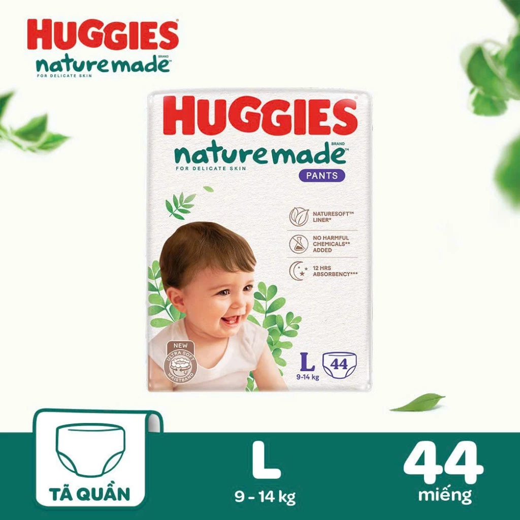 [TỔNG] Bỉm/tã dán/quần Huggies Platinum Nature Made Size NB60/S82/M64/L54/XL44/XXL26 - nepshop1 - 4