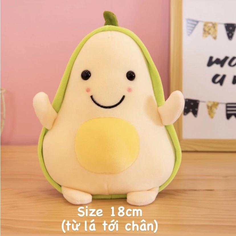 (GIFT) Gấu bông trái bơ tròn nhỏ size 15cm cho bé xinh cute Gấu Xinh G12.1
