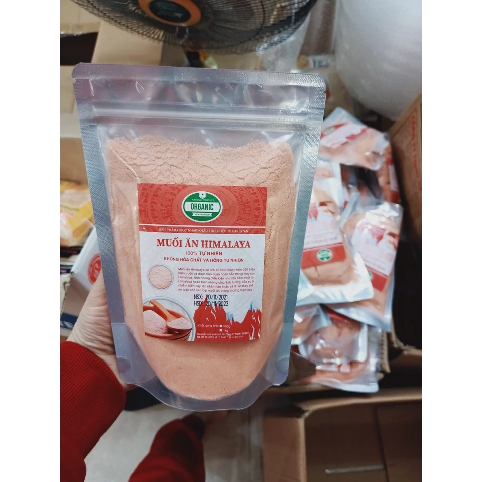 500g Muối hồng / Muối hồng Himalaya hạt mịn/ hạt thô nấu ăn, sữa hạt, pha chế cafe muối..(Pakistan)