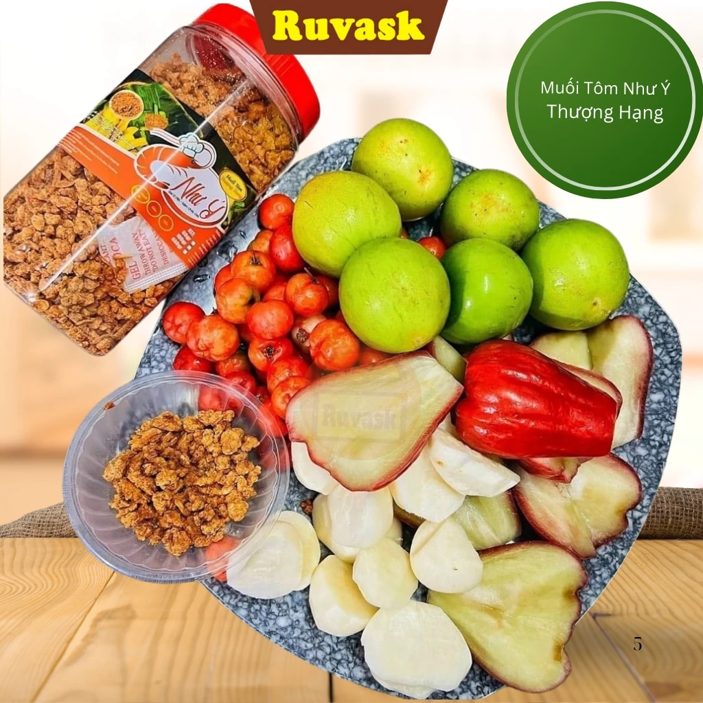 Muối Tôm Như Ý Thượng Hạng Hạt To/Vừa/Muối Nhuyễn CHÍNH HÃNG Hủ - Muối Như Ý Nguyên Con Tôm Khô - Muối Tôm Ruvask - 2