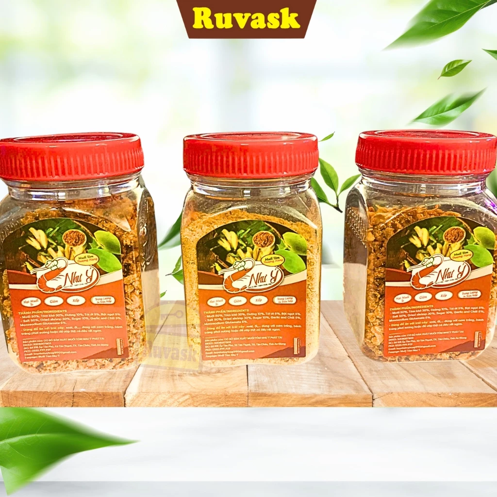 [HỦ NHỎ 60gr] Muối Như Ý Hạt To/Vừa/Nhuyễn Nguyên Con Tôm Khô - Muối Tôm Như Ý Thượng Hạng Thơm Ngon - Muối Tôm Ruvask