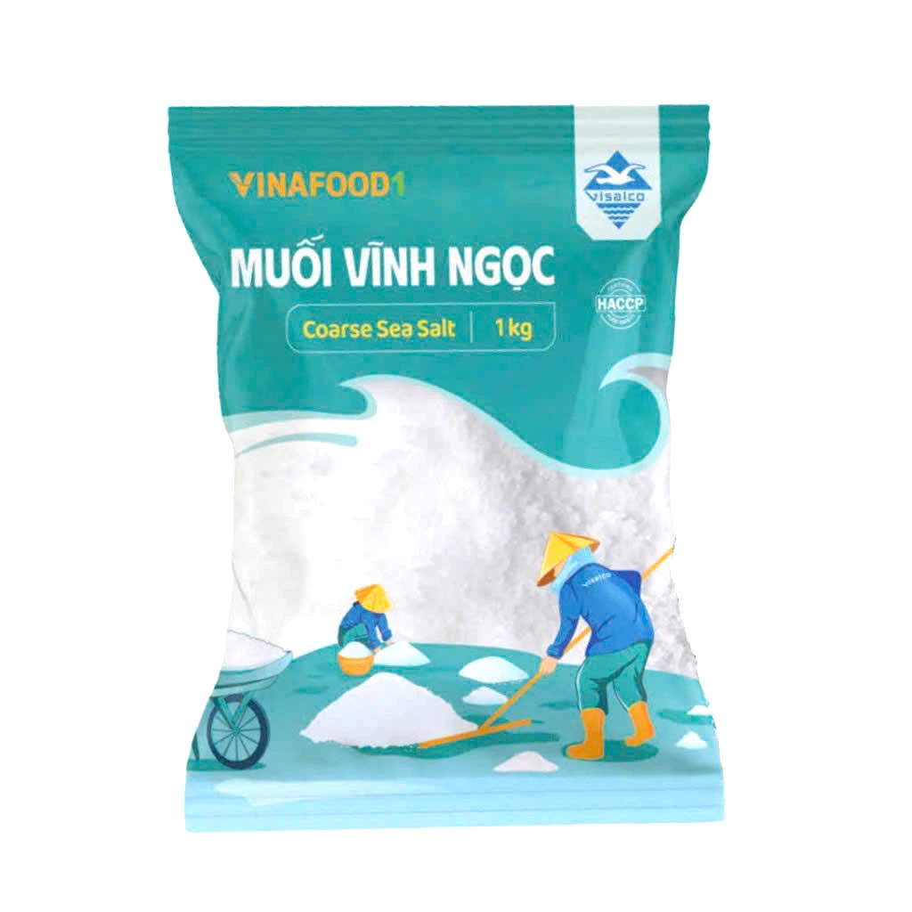 [Mua 5 tặng 1] Muối hạt sạch xuất khẩu Hoa Kỳ - Muối Vĩnh Ngọc của Công ty CP Muối Việt Nam/ Túi 1kg - 2