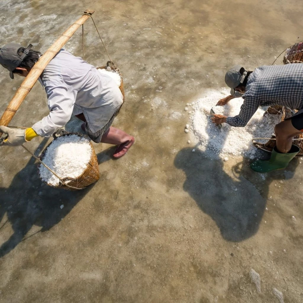 Muối hạt biển thô tự nhiên, nguyên khoáng. Muối Hạt Tuyết Diêm - Túi khóa zip 1.5 kg - 3