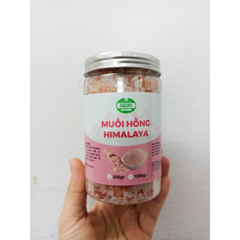 1kg Muối hồng Hymalaya nguyên hạt ngâm chân thải độc (Hũ muối hạt thô) - 2