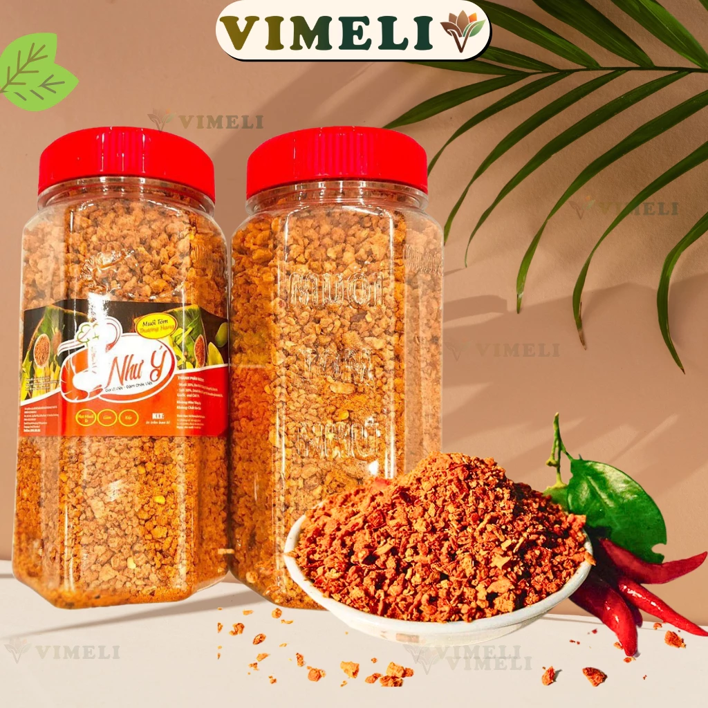 Muối Tôm Như Ý Chính Hãng Hạt To Vừa Nhuyễn Thơm Ngon - Muối Tôm Tây Ninh Hạt To Nguyên Con Đậm Vị - Muối Như Ý VIMELI
