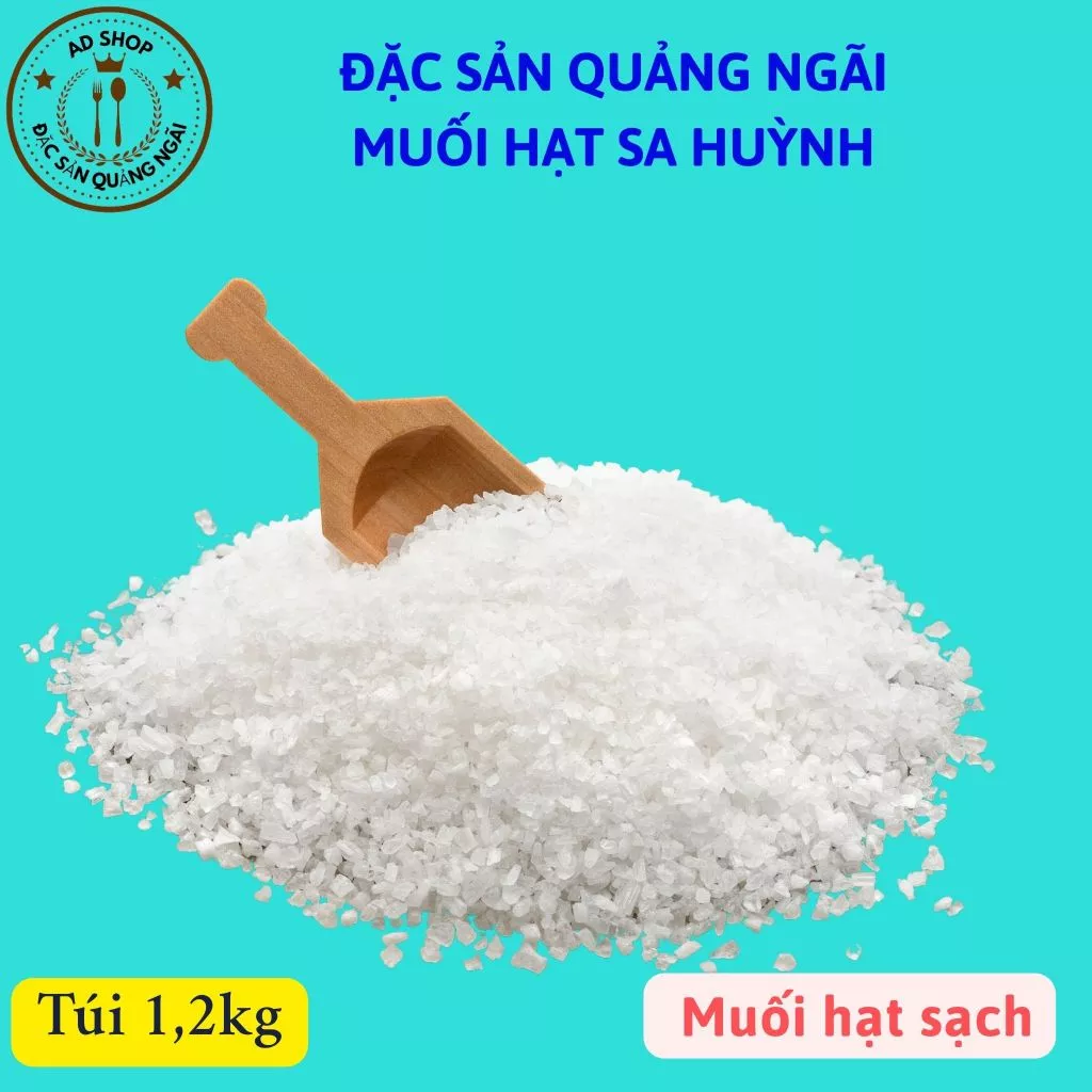Túi 1200gr muối hạt biển Sa Huỳnh muối hạt thiên nhiên nhiều khoáng chất - 2