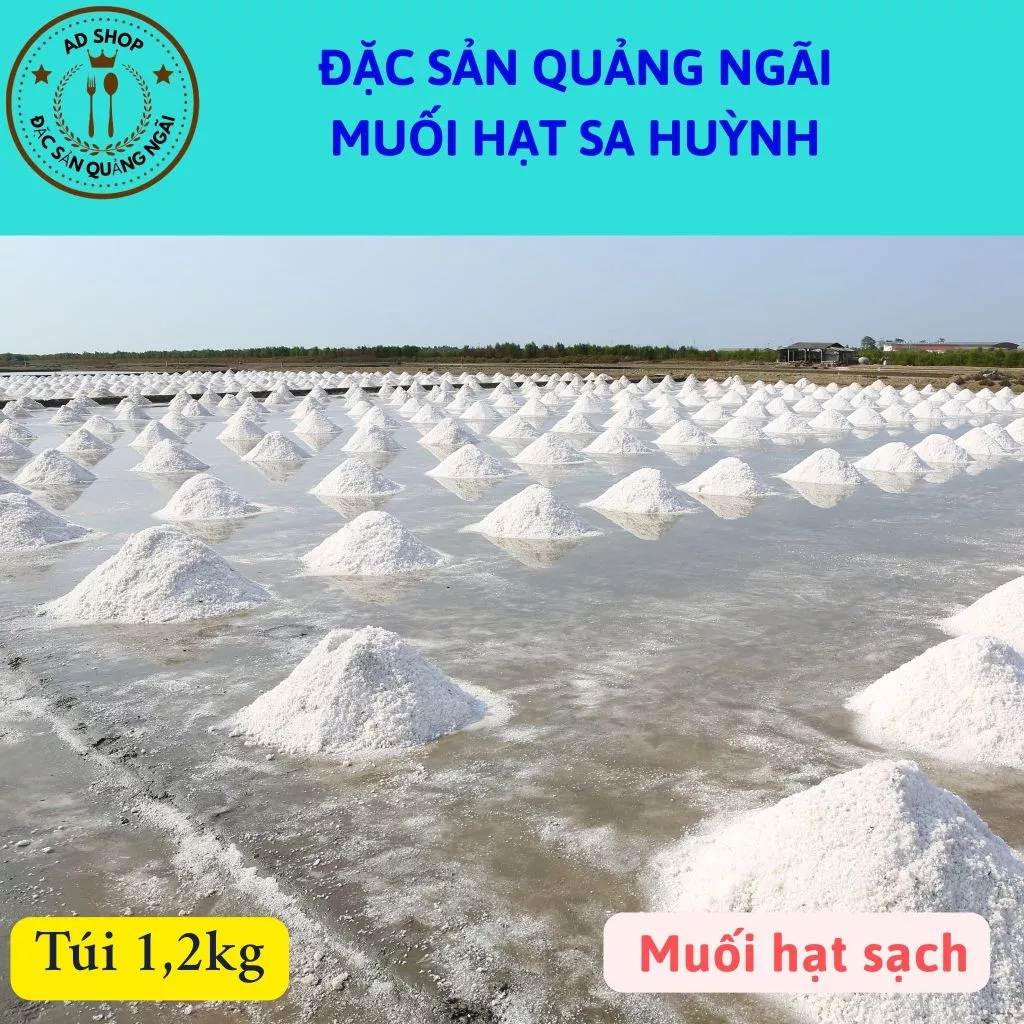 Túi 1200gr muối hạt biển Sa Huỳnh muối hạt thiên nhiên nhiều khoáng chất - 3