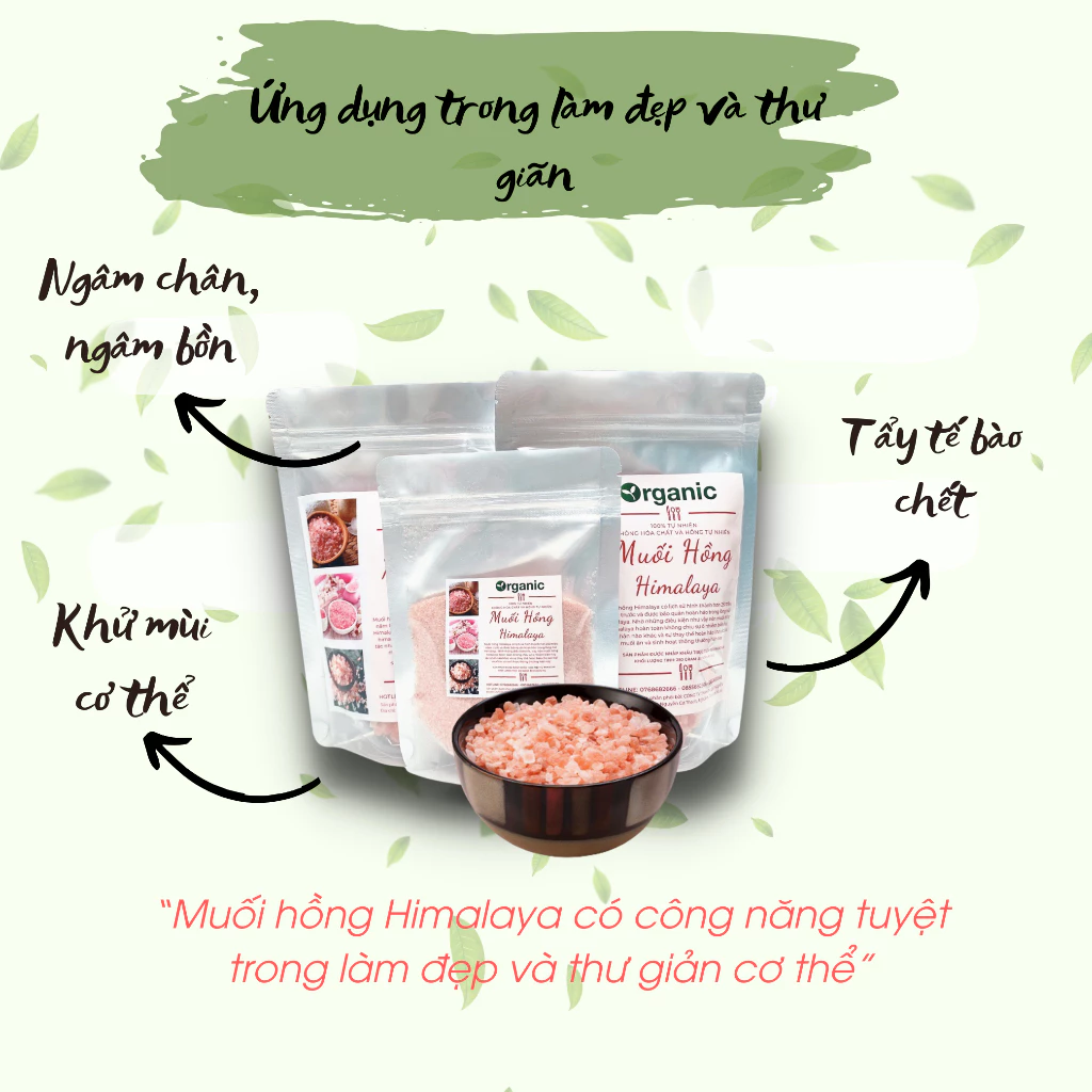 Muối Hồng Himalaya Nguyên Chất Pakistan | Dạng Hạt/Xay Nhuyễn | Sơ Chế Món Ăn, Trị Liệu, Có CO-CQ - 4