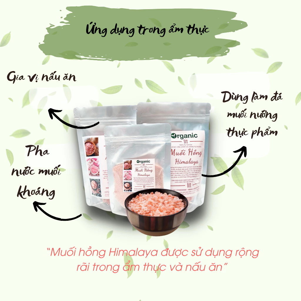 Muối Hồng Himalaya Nguyên Chất Pakistan | Dạng Hạt/Xay Nhuyễn | Sơ Chế Món Ăn, Trị Liệu, Có CO-CQ - 5