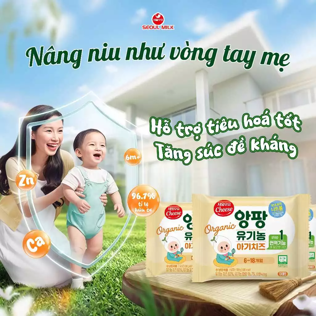 Phô Mai Ăn Dặm Tách Muối Hữu Cơ Seoul Milk Hàn Quốc, Dinh Dưỡng Vàng Cho Bé Từ 6 Tháng Tuổi - 2