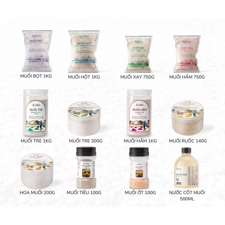 MUỐI HỘT SAHU | SAHU COARSE SALT - muối biển tự nhiên 100%, nền đất, giàu khoáng chất - 2