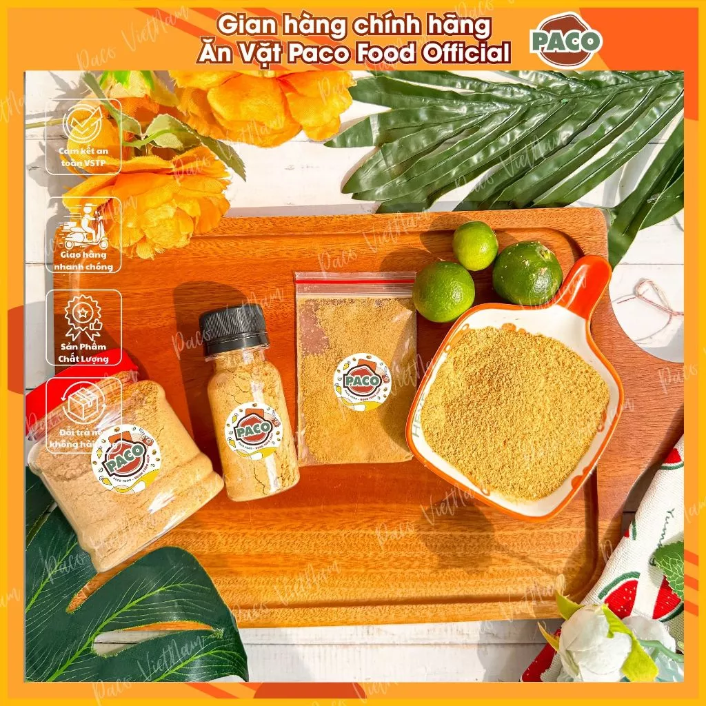 muối sặc nhuyễn/muối bò cay/muối tôm hột/muối PACO FOOD thơm ngon hàng loại 1 chấm trộn ăn kèm bánh tráng chấm trái cây