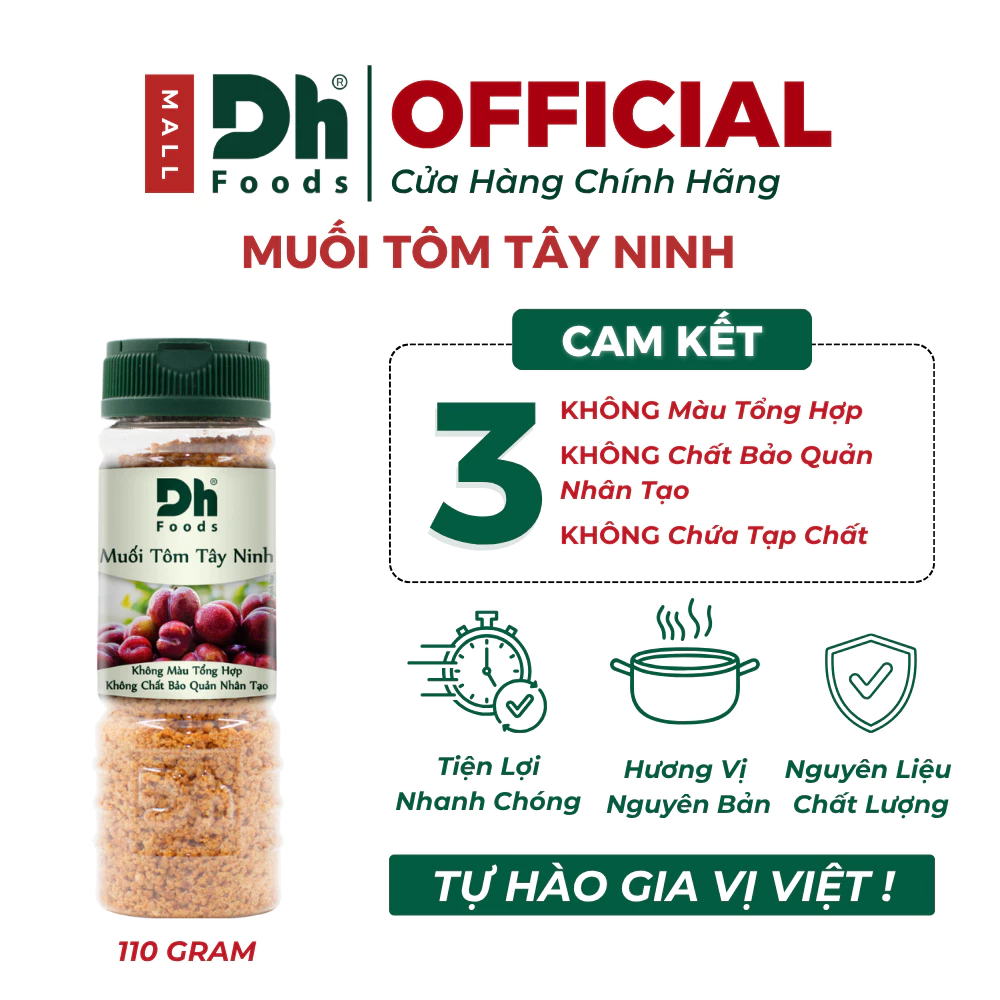 Muối Tôm Tây Ninh Dh Foods 60gr/110gr – Muối Tôm Tây Ninh, Muối Chấm Hoa Quả, Muối Chấm Trái Cây Thơm Ngon, Tiện Lợi - 3