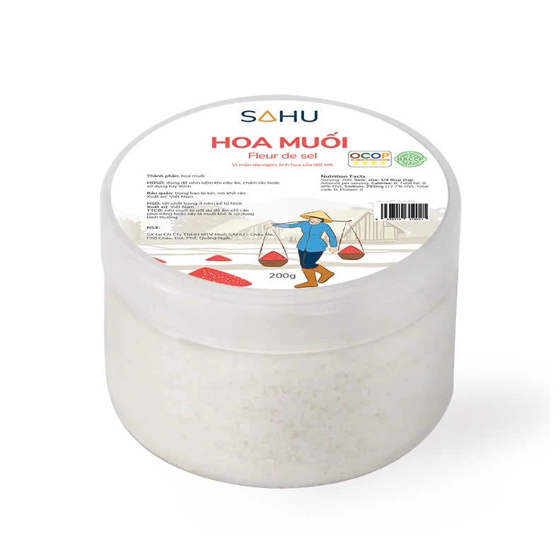 HOA MUỐI SAHU - MUỐI BIỂN TỰ NHIÊN TRUYỀN THỐNG VỊ MẶN DỊU NGON GIÀU KHOÁNG CHẤT