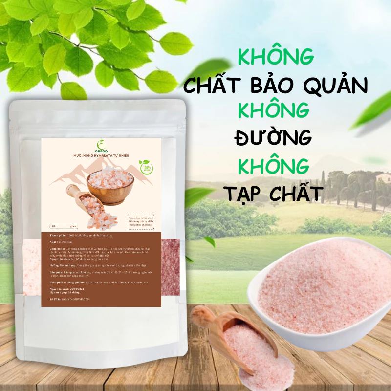 Muối hồng Himalaya tinh khiết healthy ONFOD nhập khẩu Pakistan nêm thức ăn nấu sữa hạt - 6