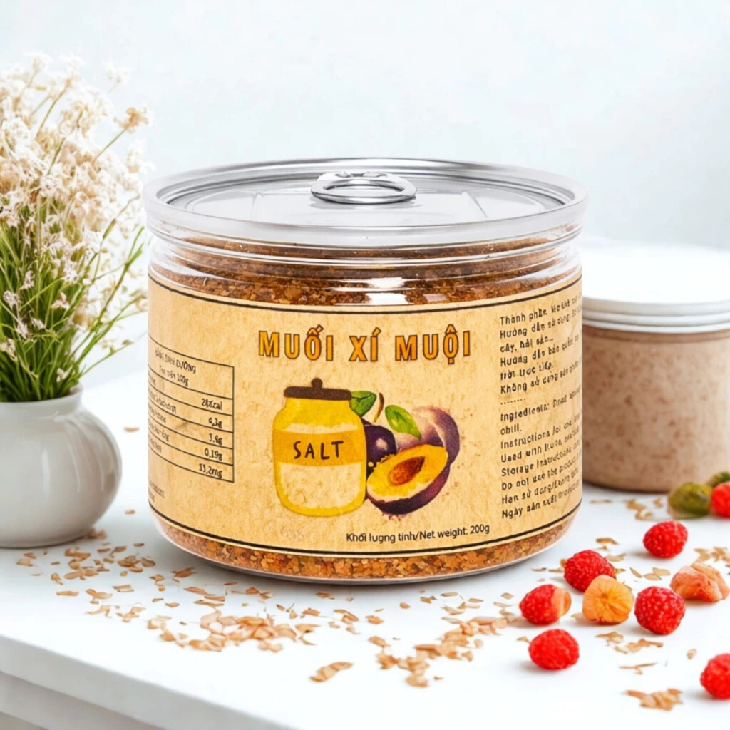 Muối ô mai xí muội MIDIFARM, đồ ăn vặt đà lạt vừa ngon vừa rẻ