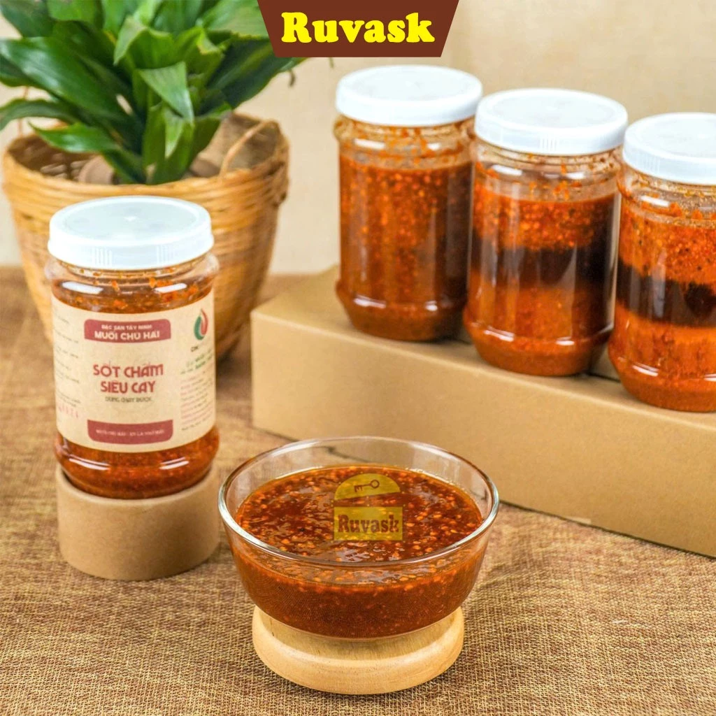 Muối Chú Hải Cay Vừa, Siêu Cay Chấm Trái Cây - Muối Tây Ninh, Muối Chấm Hải Sản, Trái Cây, Hoa Quả, Bánh Tráng - Ruvask - 5