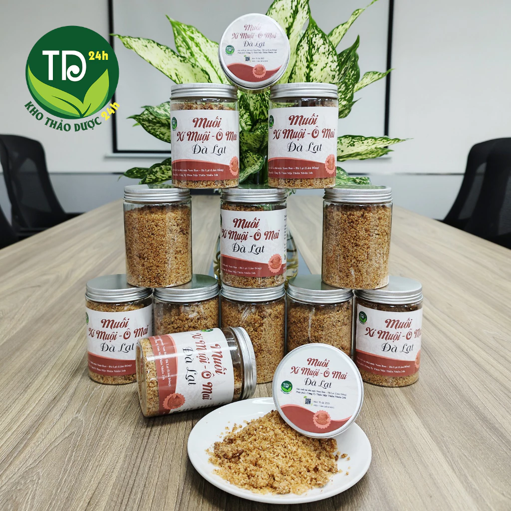 Muối xí muội ô mai Đà Lạt, thơm ngon, chuẩn vị chua ngọt, dùng kèm trái cây lắc