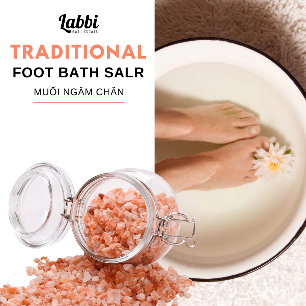 Muối hồng ngâm chân TỔNG HỢP 6 LOẠI [Labbi] Foot bath salt / Himalaya salt