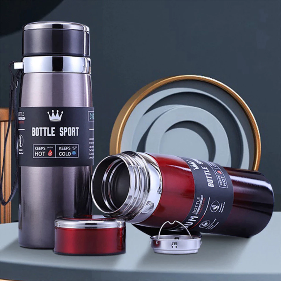 Bình giữ nhiệt 1000ml cao cấp có nắp lọc trà - Bình đựng nước giữ nhiệt lớn tiện lợi lõi inox 304 không gỉ, giữ nước tốt - 3