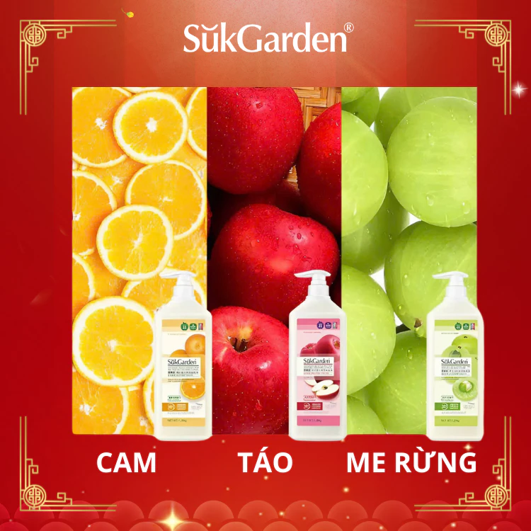 Nước Rửa Sinh Học SukGarden Chiết Xuất Enzyme Thực Vật - Hỗ Trợ Rửa Chén Bát, Rau Củ Quả - 2
