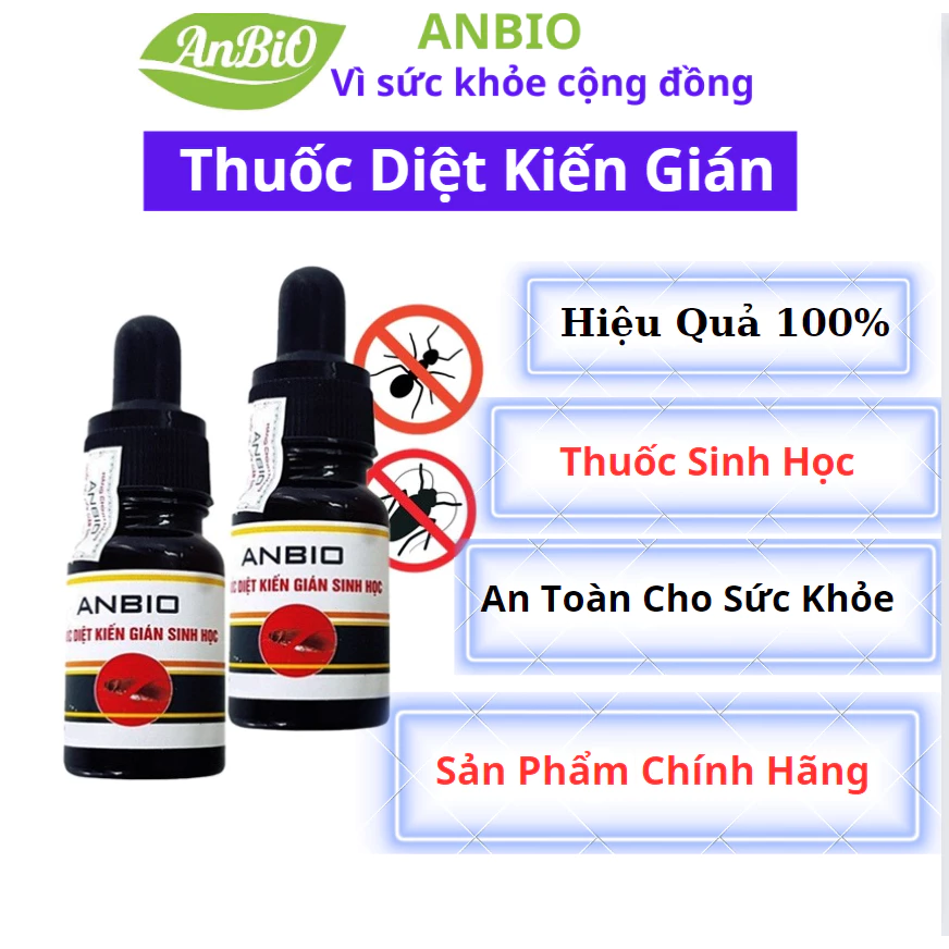 Thuốc diệt kiến gián ANBIO với hoạt chất sinh học diệt tận gốc kiến hôi, kiến đen, kiến lửa, kiến ba khoang, gián đức - 3