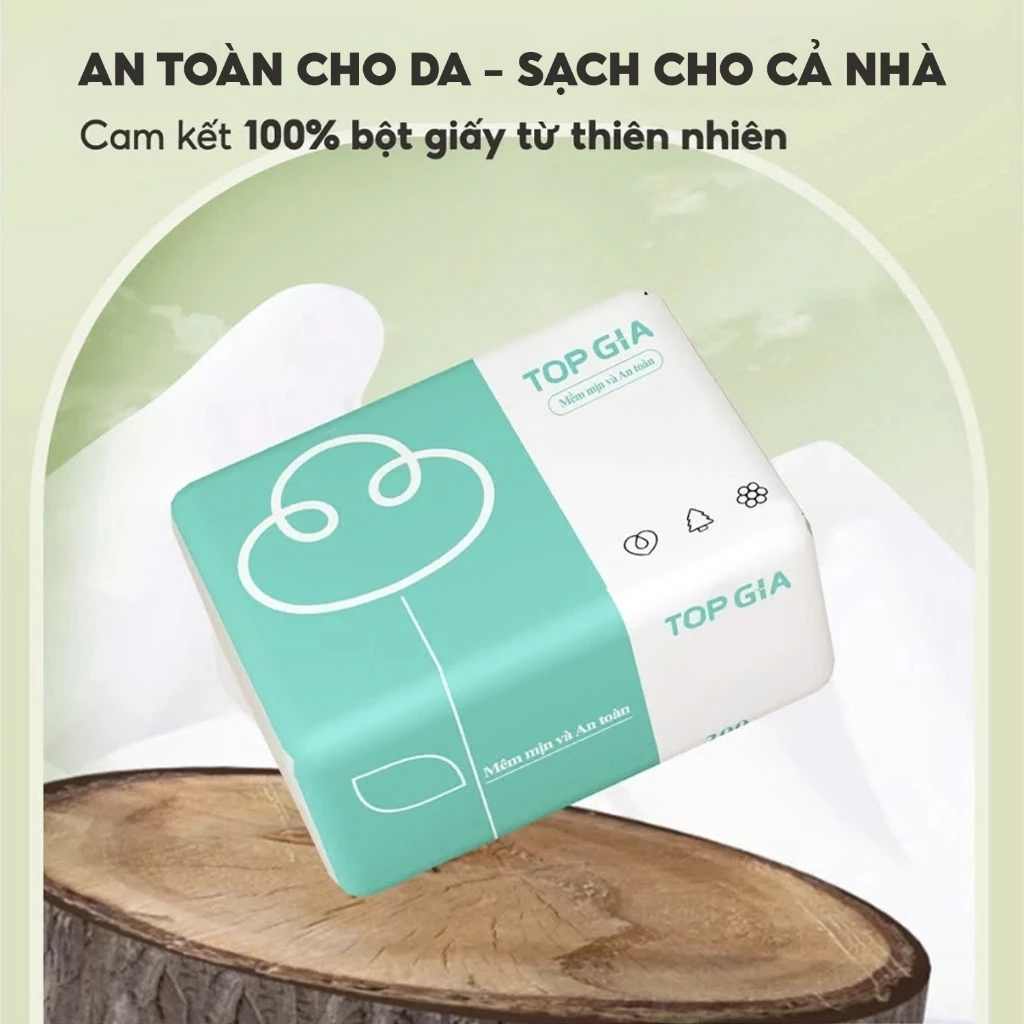 Thùng 30 gói giấy ăn rút Topgia 3 màu cao cấp 4 lớp dày dặn, mềm mịn, thùng 16/36/46 gói - 3