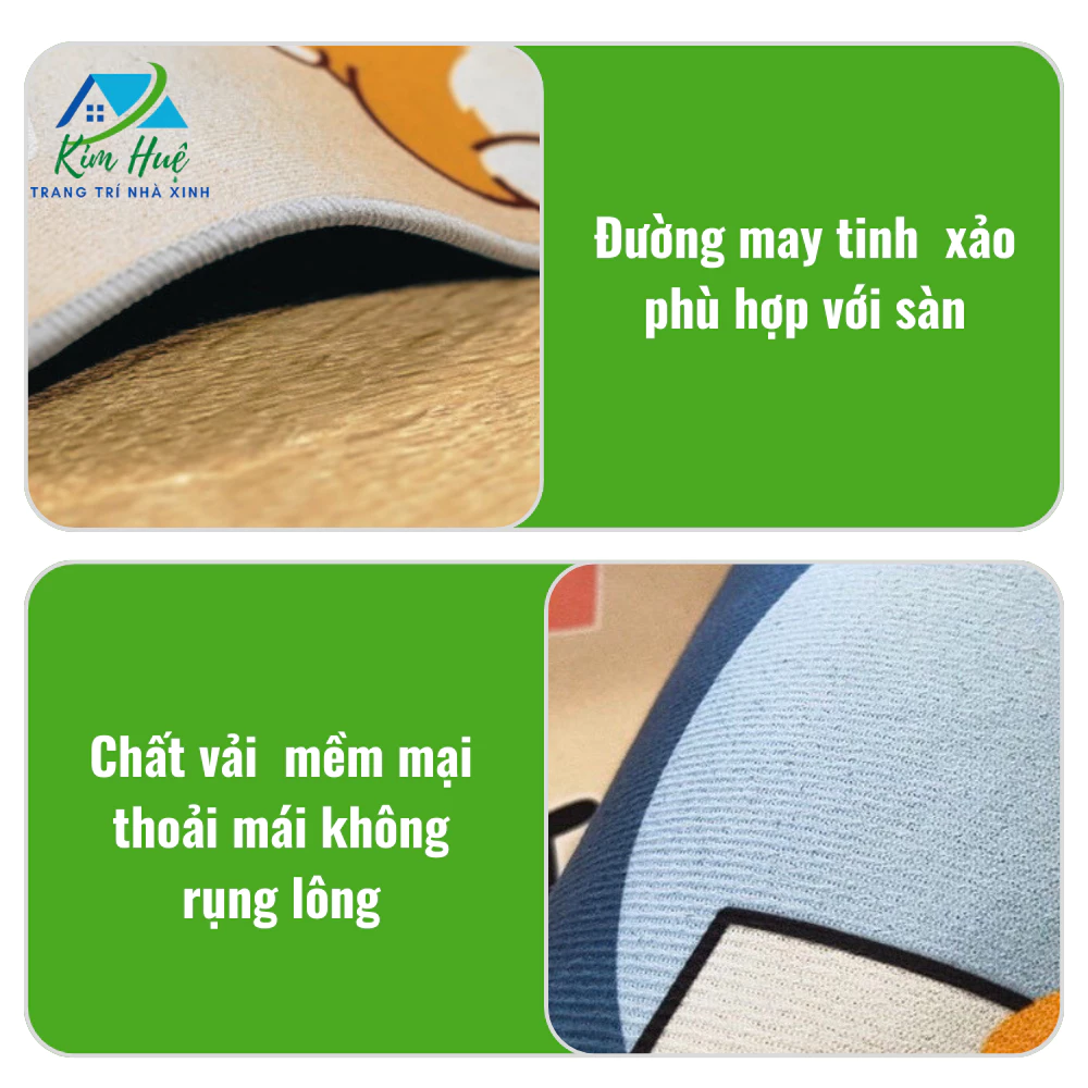 Thảm lau chân, thảm chùi chân nhà bếp bali đế cao su chống trơn trượt capybara labubu kitty 40x60cm Kim Huệ X01 - 3