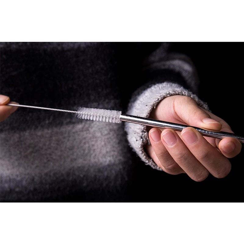 Ống hút inox loại ống hút thẳng, ống hút cong, cọ rửa ống hút - JoyMall - 3