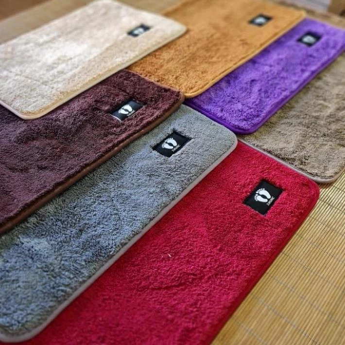 Thảm nỉ lau chân hình chữ nhật, chùi chân len mềm mịn dày dặn chống trơn trượt hàng chất lượng cao - 4