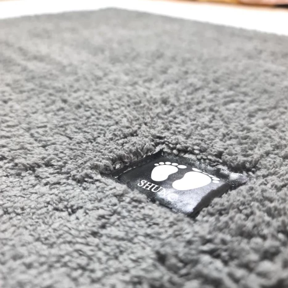 Thảm nỉ lau chân hình chữ nhật, chùi chân len mềm mịn dày dặn chống trơn trượt hàng chất lượng cao - 6