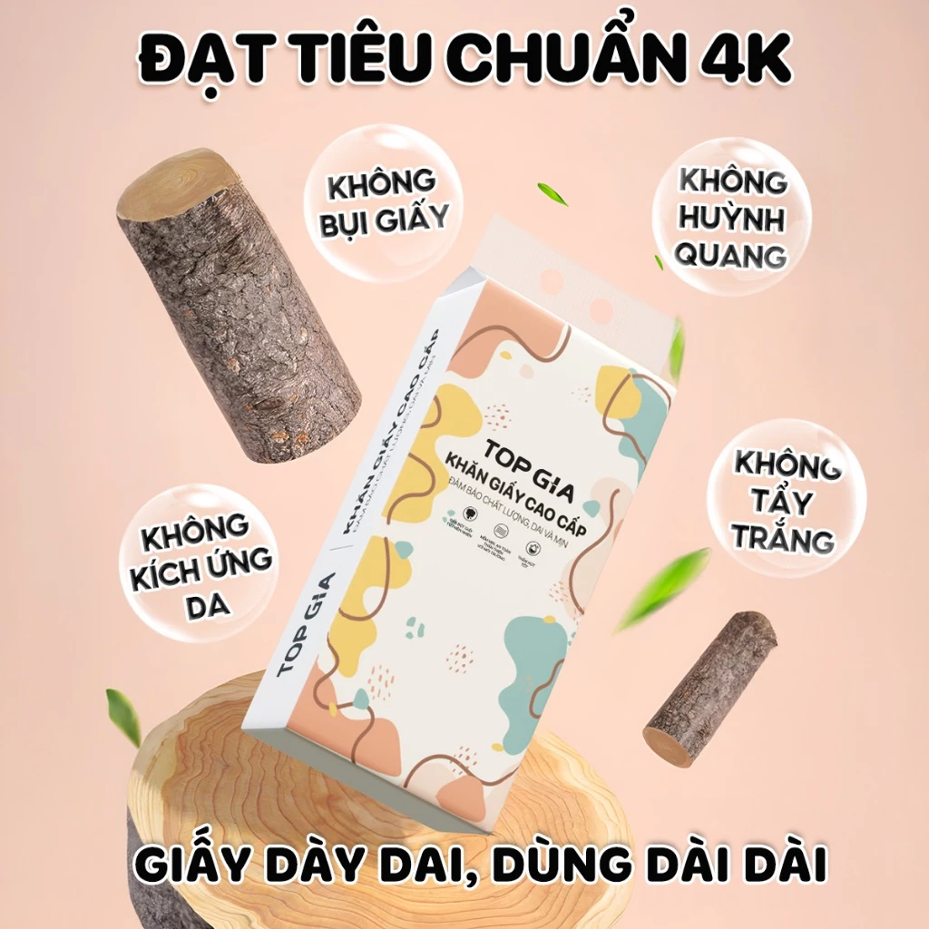 [LOẠI TO ĐẶC BIỆT] Thùng 8 bịch khăn giấy rút Top Gia treo tường đa sắc 1280 tờ, siêu dai và mềm mịn - 5