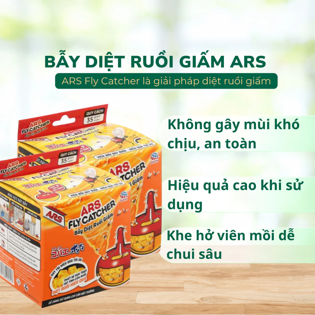Bẫy Diệt Ruồi Giấm ARS Nhật Bản - Hiệu Quả Cao – Không Mùi – An Toàn Cho Nhà Bếp